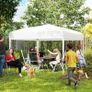 3 x 3m Pop Up Gazebo, No Side Walls, for Parties, Picnic, with Carrying Bag, White Image 10
