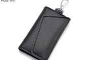 Leather Keychain Car Key Case Bag for Keys Organizer Money Card Holder Pouch