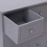 Sideboard with 10 Drawers Grey 113x30x79 cm Wood Image 2