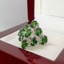 Silver Chrome Diopside & Diamond Statement Ring Image 3