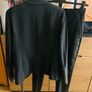 Pinko black suit with leather detail Image 10
