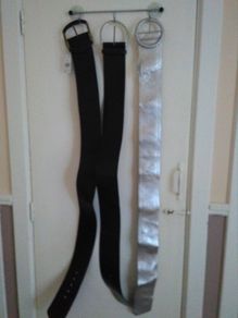 Black & Silver Wide Long Ladies Belts