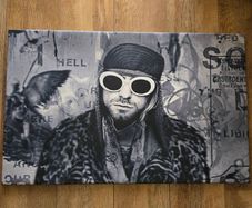 Kurt Cobain Canvas Print 81x51cm
