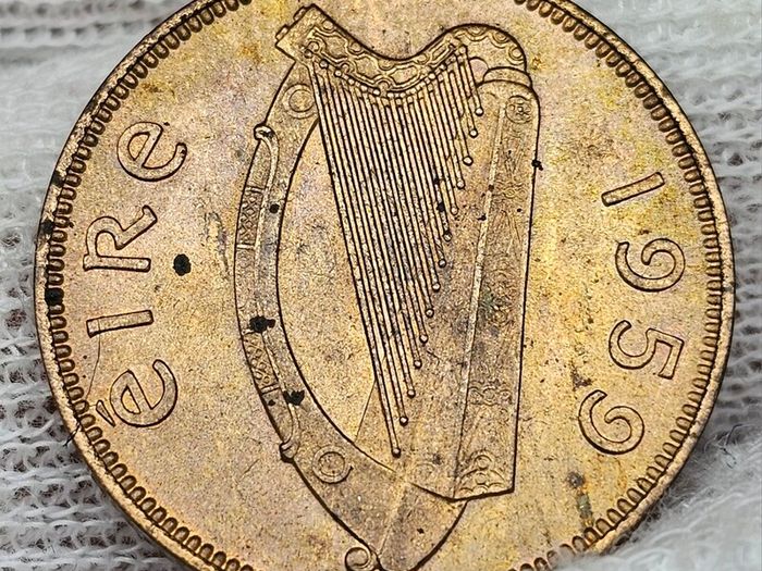 Ireland 1959 1/4d Farthing Uncirculated Red