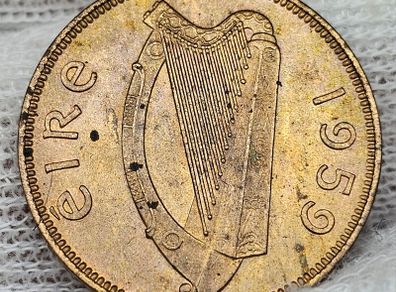 Ireland 1959 1/4d Farthing Uncirculated Red