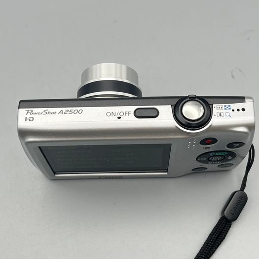 Canon PowerShot A2500 16MP Digital Camera Black and Silver Tested - Full Kit