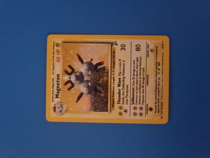 Holo Magneton Base Set 2 Vintage Pokemon Card