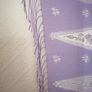 Silk Wrap/Shaw, Large 40/80" Lilac with Mauve/Green/Cream Design Image 9