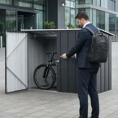 6x3   Bike Store to Hold 2 Adult Mountain Bikes