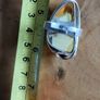 Natural Beautiful Large Amber Ring Sterling Silver adjustable. Image 4