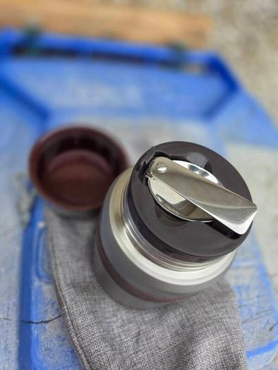 camping soup flask and spoon