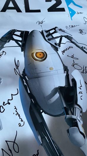 Signed PORTAL 2 Valve Development Team Poster