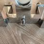 chrome bathroom mixer tap & extension pole. Image 3