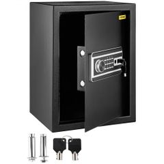 Safe Box, 0.1 m Money Safe with Fingerprint Lock and Digital Keypad, Fireproof Home Safes with A Removable Shelf, Wall-Mounted Security Safe for Cash