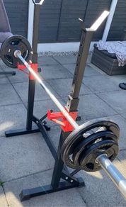 Gym set, weights, Olympic barbell, Weight Rack and Gym Mats