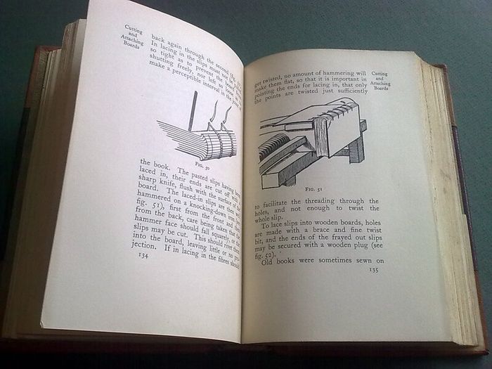 Bookbinding and the care of books Leather bound by owner Belfast N. Ireland