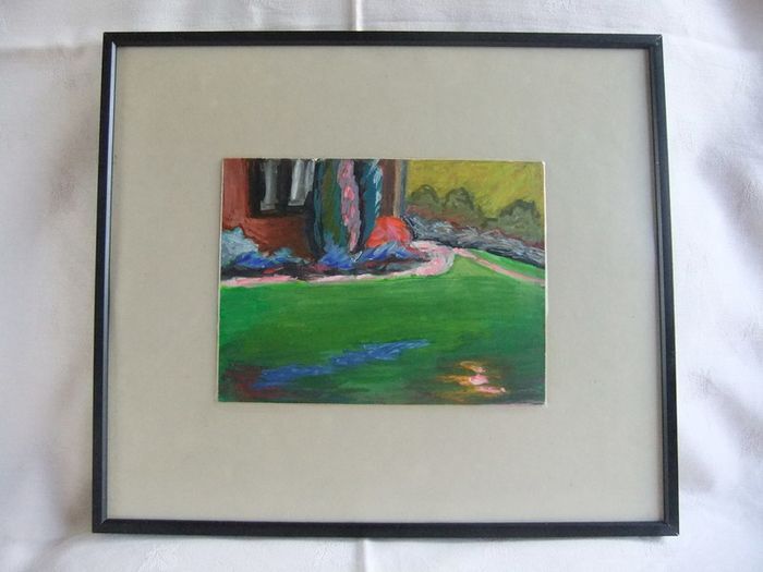 N Howard Flanders UK Artist Oil Painting 'House Opposite'