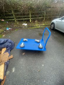 Heavy duty steel platform trolley