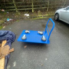 Heavy duty steel platform trolley