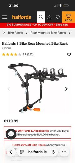 halfords 3 bike rack
