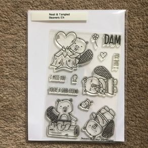 Neat and Tangled, "Beavers eh" photopolymer stamp set with coordinating dies