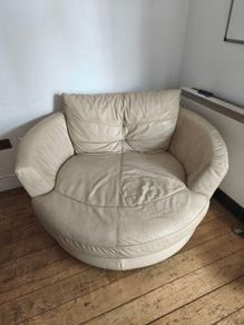 Revolving leather chair /2 seater couch sofa