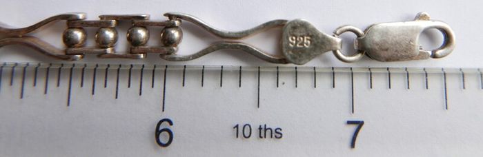 Vintage Sterling Silver 925 Bracelet length 7,6" - 10,5g