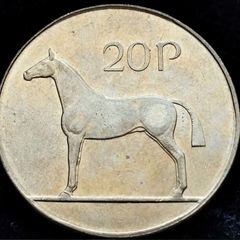[#195] - Ireland 1995 | 20 Pence | Horse | KM.25 | UNC
