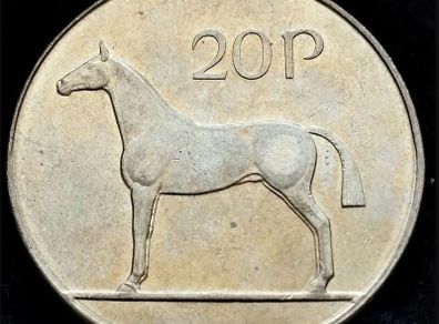 [#195] - Ireland 1995 | 20 Pence | Horse | KM.25 | UNC