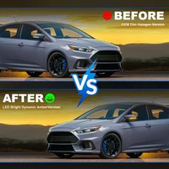 1Pair Flowing Dynamic Indicator Turn Signal Light LED Side Wing Mirror Blinker for Ford Focus