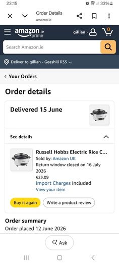 Rice cooker used once