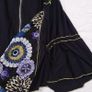 Sophie B Black Blue Green Floral Panel Zipper Midi Dress and Matching Blouse Two-Piece Set 18UK/46EU Image 7