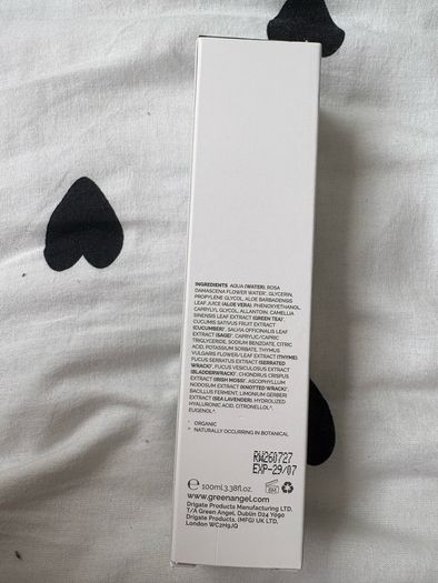 Green Angel seaweed & rose water facial mist toner