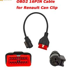 Obd2 16pin connec Cable for Renault Can Clip Diagnostic Interface Car Repair Tool Automobiles Parts Accessories