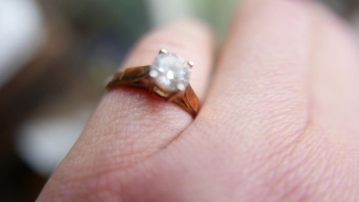 Vintage Sterling Silver 925 gold plated Ring 2,2g