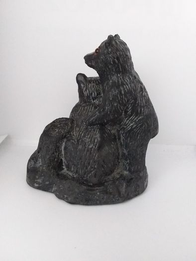 Bears Hugging Antique/Vintage Figurine  " Coal ".