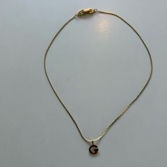 Gucci G Necklace Authentic Vintage-Gold Plated