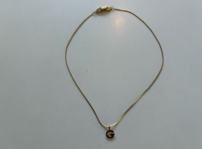 Gucci G Necklace Authentic Vintage-Gold Plated