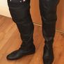 Vintage Long LEATHER Boots     /   Over-The-Knee Leather Flats Image 7