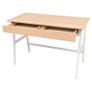 Writing Desk 110x55x75 cm Oak and White Image 3