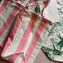 Sezane Large Striped Canvas Tote Bag - Pink & Cream Image 2