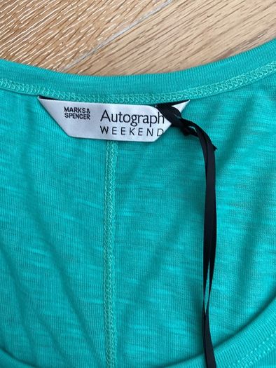 Brand New M&S Autograph Green Waterfall Top Size 10