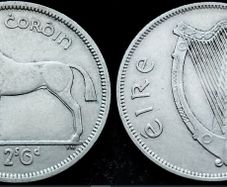 [#1013] - Ireland 1962 | Half Crown | Irish 2s6d | Horse | KM.16a