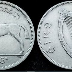 [#1013] - Ireland 1962 | Half Crown | Irish 2s6d | Horse | KM.16a