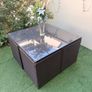 Rattan 4 seater garden table and chairs Image 3