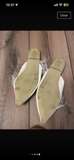 Zara Feathered Mules - Wedding Slipper