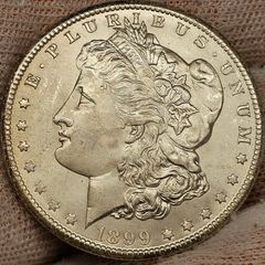 USA United States Silver 1899 O Morgan Dollar Beautiful Uncirculated Lustrous Superb!!