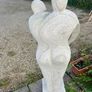 Abstract Stone Statue of Embracing Couple Image 2