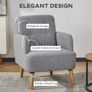 Upholstered Armchair, Grey Image 4
