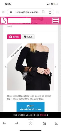 River island off shoulder Bardot top